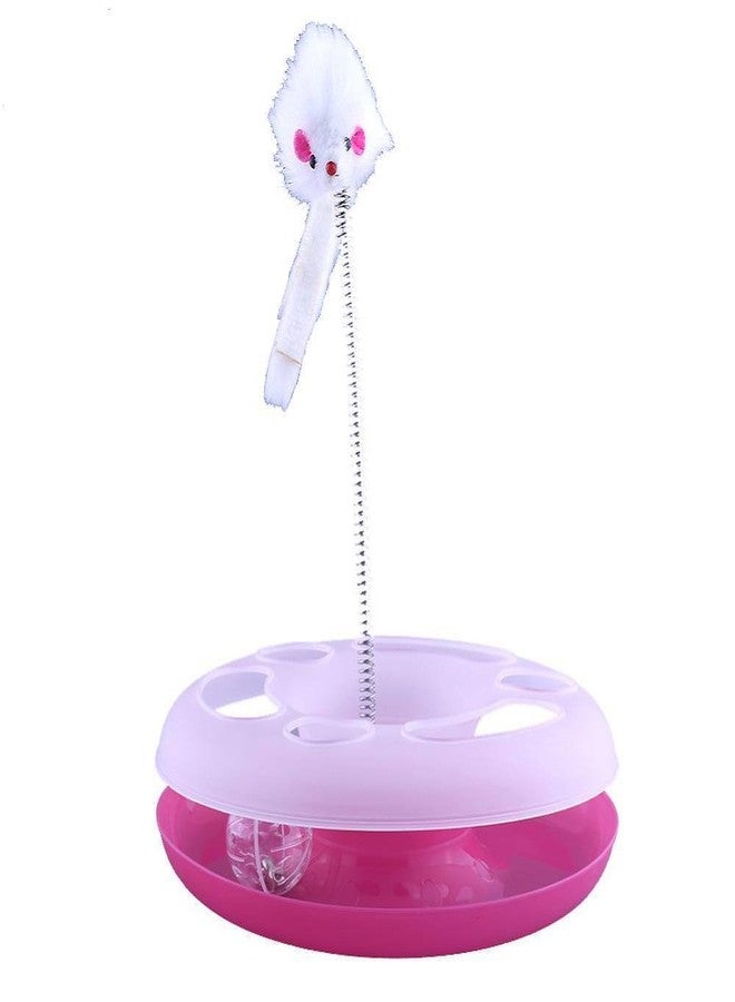 THE DDS STORE Cat Turntable Toys Cat Moving Mouse Spring Play Ball Bell Toy Interactive Cat Toys - Image 2